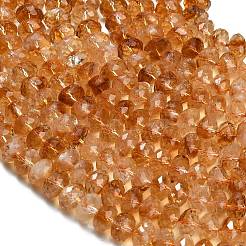 Нити из нагретых натуральных цитриновых бусин&nbsp;G-C280-A04-02