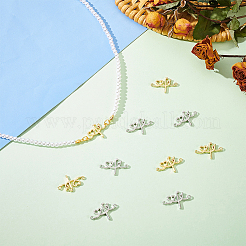 10 шт. 2 цвета латунные подвески-соединители с покрытием из стойки&nbsp;KK-BC0011-42