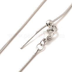 1 мм стойка покрытие латунь круглая змейка цепь регулируемый слайдер ожерелья для женщин мужчин&nbsp;MAK-L044-50P