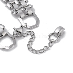 Bracciali a catena con pantera in acciaio inossidabile 304 anti-ossidazione per donne e uomini&nbsp;BJEW-Q343-10P