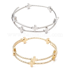 2шт. латунные трубчатые браслеты для женщин&nbsp;BJEW-JB11904