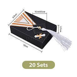 Scatole di caramelle per cassetti di carta rettangolari per abiti da laurea&nbsp;CON-WH0094-02A