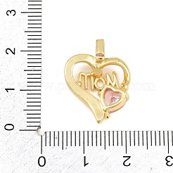 Ciondoli per la festa della mamma in ottone con pavé di zirconi rosa&nbsp;CU-CBAFB7D-06G-02