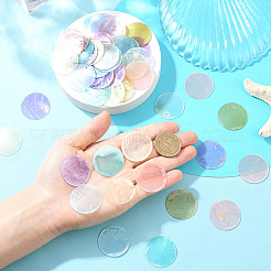 60 шт. подвески из натуральной ракушки капиз&nbsp;BSHE-YW0001-18