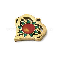 Подвески из нержавеющей стали 304 с эмалью&nbsp;STAS-I335-04G-07