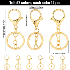 24 шт. застежки для брелка из сплава&nbsp;KEYC-SC0001-82G