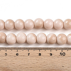 Chapelet de perles en verre baking paint&nbsp;DGLA-N012-10mm-07