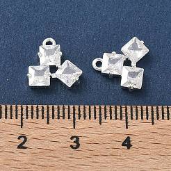 Латунные микропаве прозрачные подвески с фианитом&nbsp;KK-C168-20S