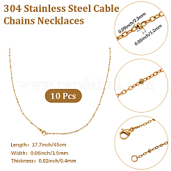 10 collier à chaîne satellite en acier inoxydable 304&nbsp;MAK-BM0001-02