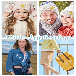 50 шт. 2 цвета компьютеризированная вышивка ткань утюгом / пришить патчи&nbsp;DIY-LP0001-03