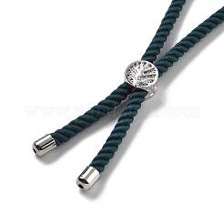 Silberarmbänder aus gedrehter Nylonschnur&nbsp;DIY-B066-03P-30