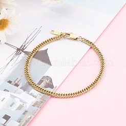 Bracelets pour femmes en acier inoxydable 304 à maille gourmette taille diamant&nbsp;BJEW-JB06019-01