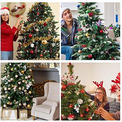 2 stücke 2 arten weihnachten glocke anhänger dekorationen&nbsp;HJEW-GF0001-34