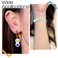 30 шт. 6-х цветные бусины ручной работы из фольги в технике лэмпворк&nbsp;FOIL-YW0001-04