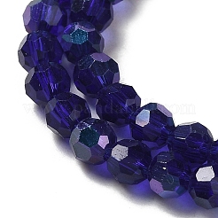Chapelets de perles en verre transparent électrolytique&nbsp;X-EGLA-A035-T4mm-L06