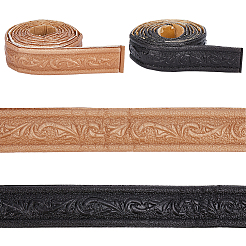 2 Stück 2 Farben PVC-Schaum 3D selbstklebende wasserdichte Tapetenbordüre&nbsp;DIY-CP0012-22