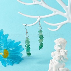 Orecchini pendenti in perle di avventurina verde naturale&nbsp;EJEW-JE04649-03