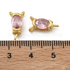 Ciondoli con perno in ottone con pavé di zirconi cubici singoli&nbsp;KK-D226-01G-03