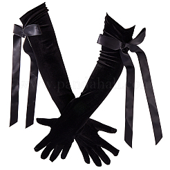 Бархатные женские длинные перчатки&nbsp;AJEW-WH20072-12C