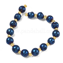 Hebras de cuentas de cristal de geoda druzy electrochapadas&nbsp;G-G459-02