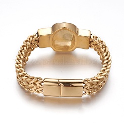 Bracciali a maglie in acciaio inossidabile 304&nbsp;BJEW-P255-02G