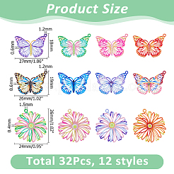 32 шт. 12 стиля подвески из нержавеющей стали 430&nbsp;STAS-HS0001-53