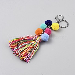 Полиэфирные украшения кисточкой подвесные&nbsp;HJEW-WH20011-04