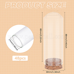 48 набор пустых стеклянных пробирок&nbsp;AJEW-BC0009-76