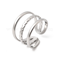 Anillos abiertos para puños de acero inoxidable 304&nbsp;RJEW-P188-02G-P