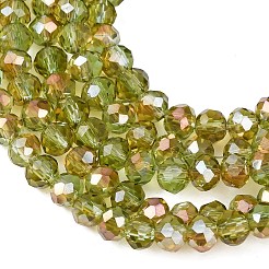 Стеклянные бусины с гальваническим покрытием &nbsp;EGLA-A034-T4mm-J02