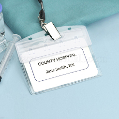 24 porte-carte d'identité en plastique&nbsp;AJEW-FH0005-14