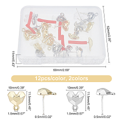 24 шт. фурнитура для сережек-гвоздиков из сплава&nbsp;FIND-CA0003-28