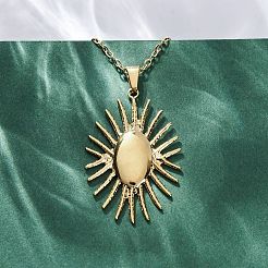 Подвески из нержавеющей стали 304 с изображением подсолнечника&nbsp;NJEW-M096-08G