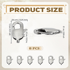 8 шт. карабины из нержавеющей стали 304&nbsp;STAS-LP0005-15