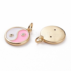 Латунные микропаве прозрачные подвески с фианитом&nbsp;LS-KK-C100-16G-01