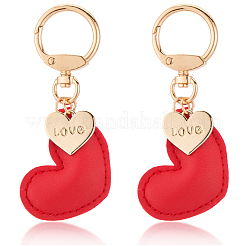 2 portachiavi minimalista in pelle a forma di cuore&nbsp;KEYC-CL0001-60