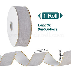 Односторонняя бархатная лента длиной 9 м с золотым краем.&nbsp;OCOR-WH0092-09A