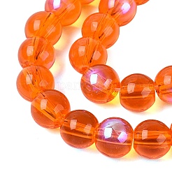 Transparentes perles de verre de galvanoplastie brins&nbsp;EGLA-Q132-6MM-01A-14