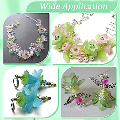 500шт непрозрачные акриловые колпачки для бусин&nbsp;OACR-SP0001-16