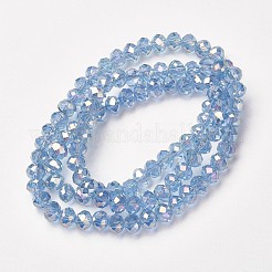 Placcare trasparente perle di vetro fili&nbsp;EGLA-A034-T1mm-T07