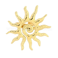 Ионное покрытие (IP) текстурированное солнце 304 нержавеющая сталь регулируемые кольца для женщин&nbsp;LS-RJEW-H231-01G