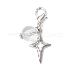 Подвесные украшения из прозрачного акрила и сплава в виде звезд&nbsp;HJEW-JM03051