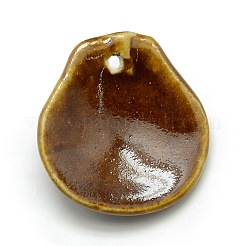 Luminoso porcellanato smaltato shell pendenti di ceramica fili&nbsp;PORC-O003-01