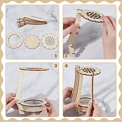Kits de construcción de jarrones de madera para ramos de flores.&nbsp;DIY-WH0899-68B
