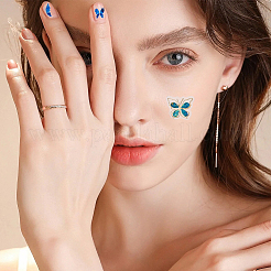 6 Blatt 2 Stile Schmetterlingsmuster Haustier Kunststoff Nail Art Aufkleber&nbsp;DIY-HS0002-06