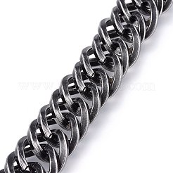Bracciali con catene a maglie in acciaio inox 304&nbsp;BJEW-E346-24AS