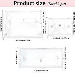 3 borsa porta pennelli da trucco in PVC trasparente portatile da 3 stili&nbsp;AJEW-GF0010-87