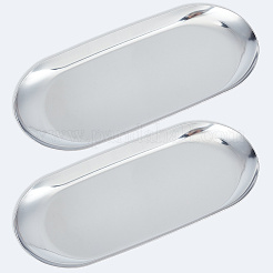 2 piatto ovale per esposizione di gioielli in acciaio inossidabile 430&nbsp;STAS-CN0001-70P