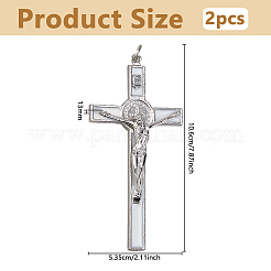 Большие подвески с эмалью из цинкового сплава&nbsp;PALLOY-WH0816-047P-B