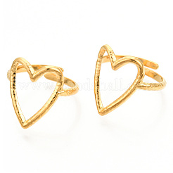 Кольцо-манжета в форме сердца из нержавеющей стали 304 с ионным покрытием (IP)&nbsp;X-RJEW-N038-123LG